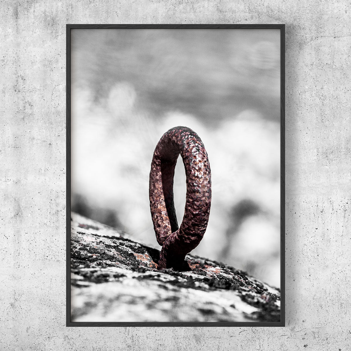 Iron mooring by the sea