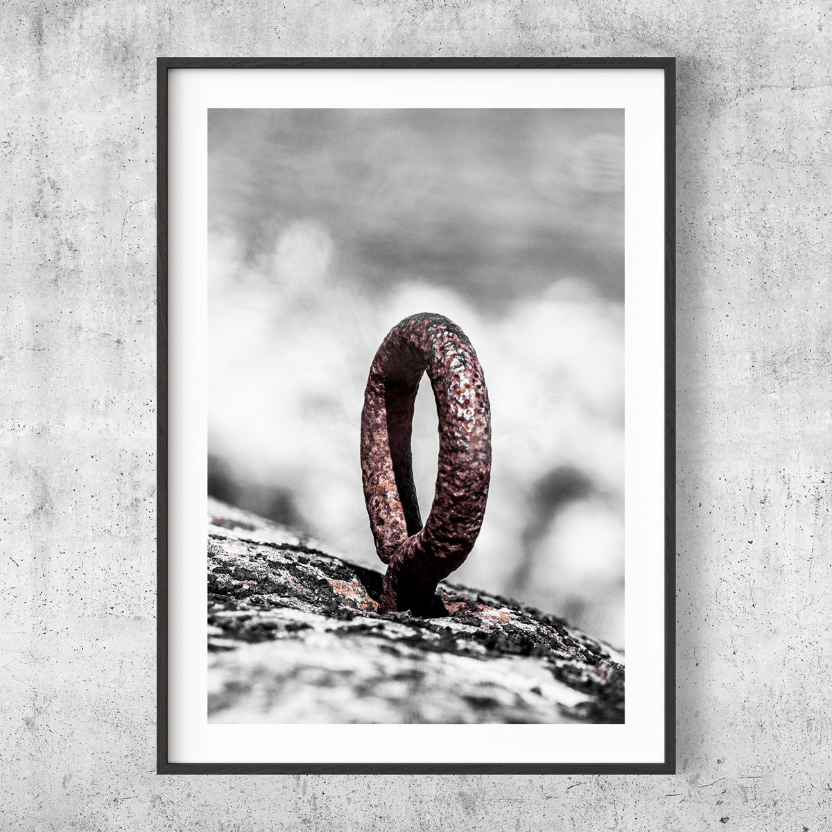 Iron mooring by the sea