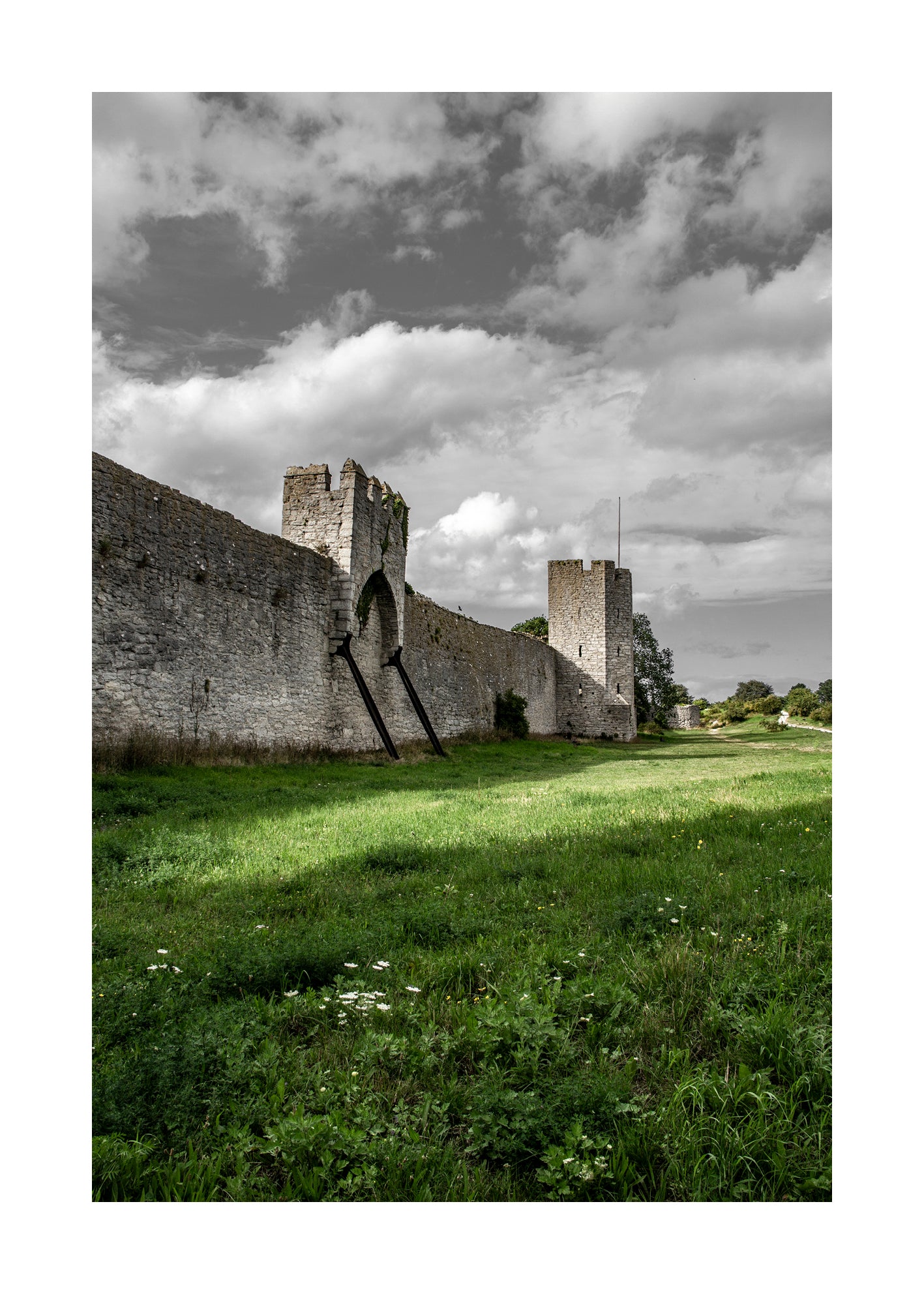 Visby city wall green