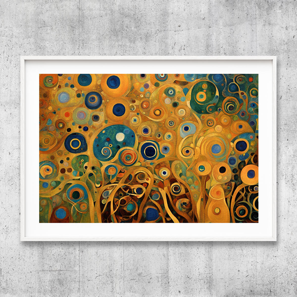 Golden Harmony – Abstract Art Posters with Elegance