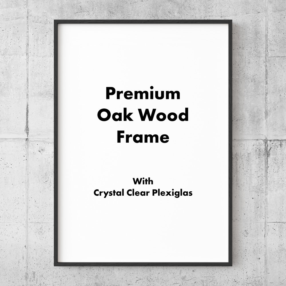 Black wooden frame