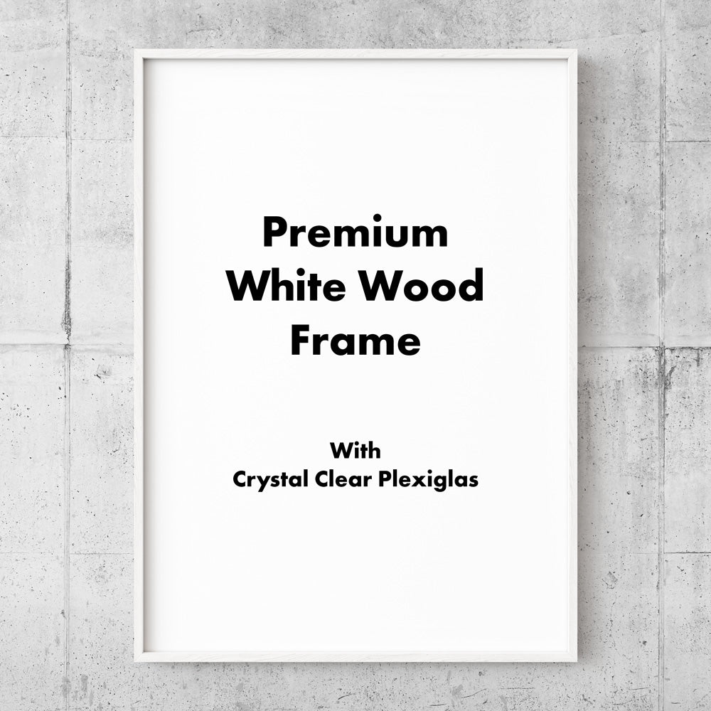 White wooden frame