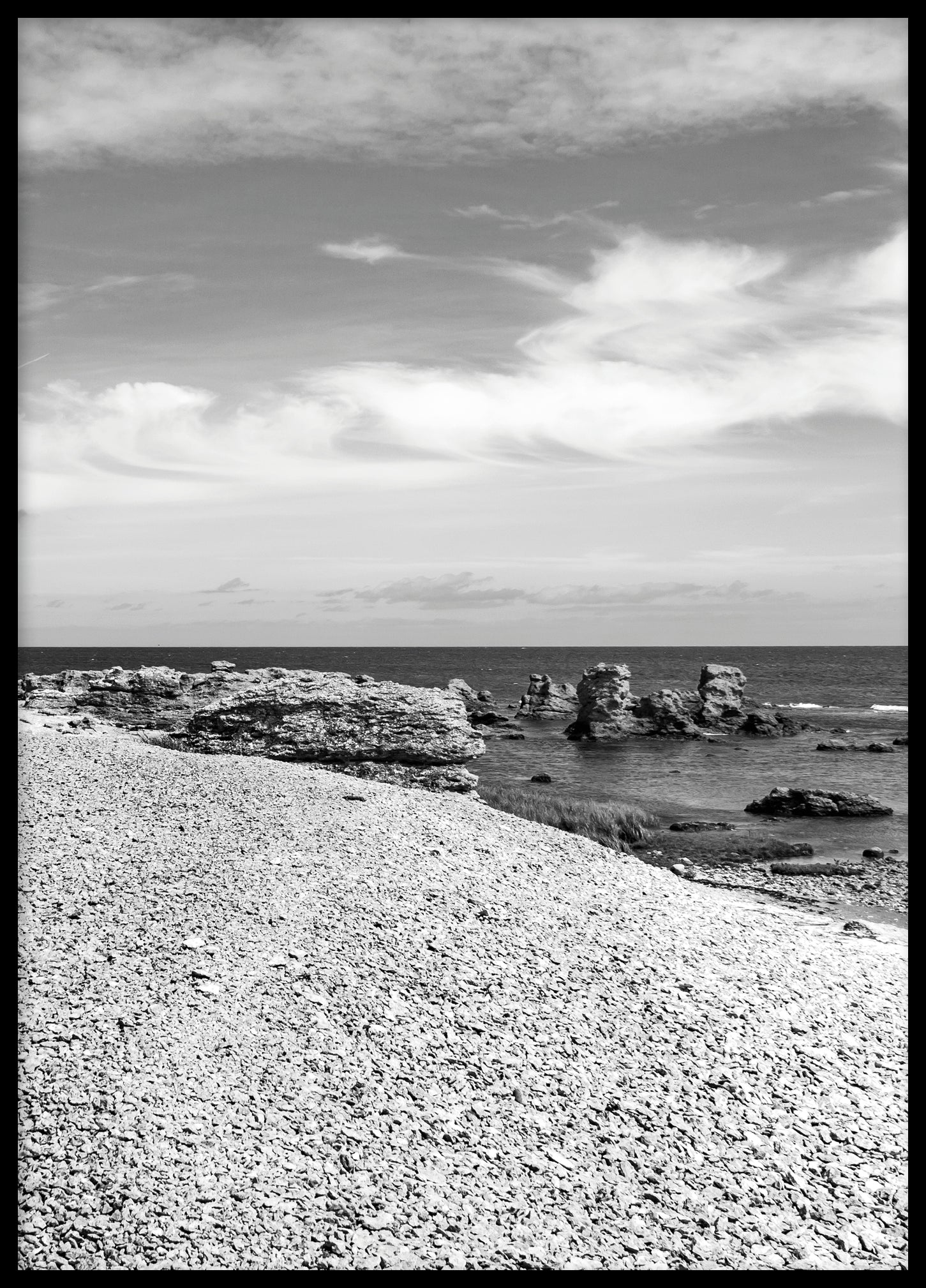 Stony beach Gotland