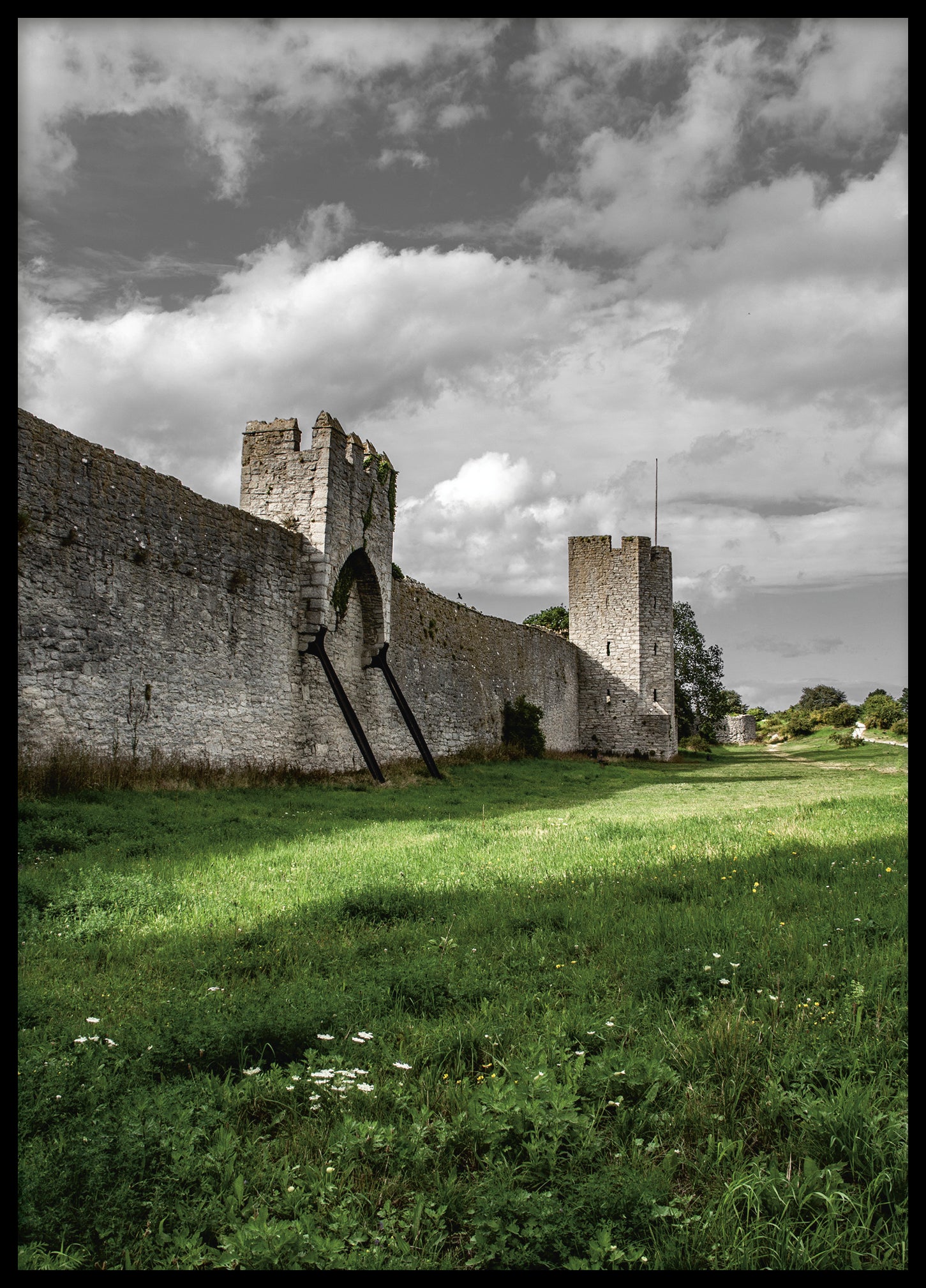 Visby city wall green