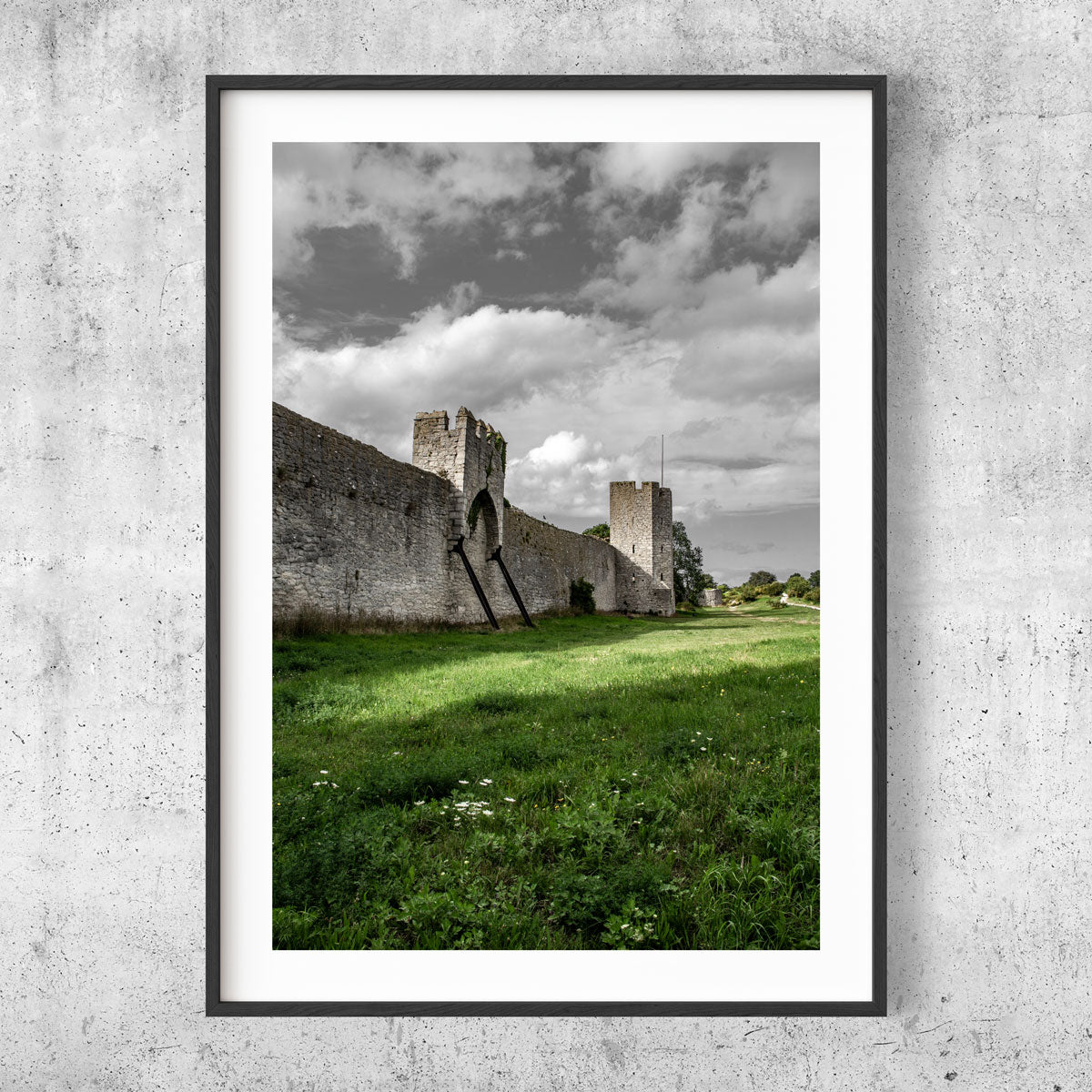 Visby city wall green