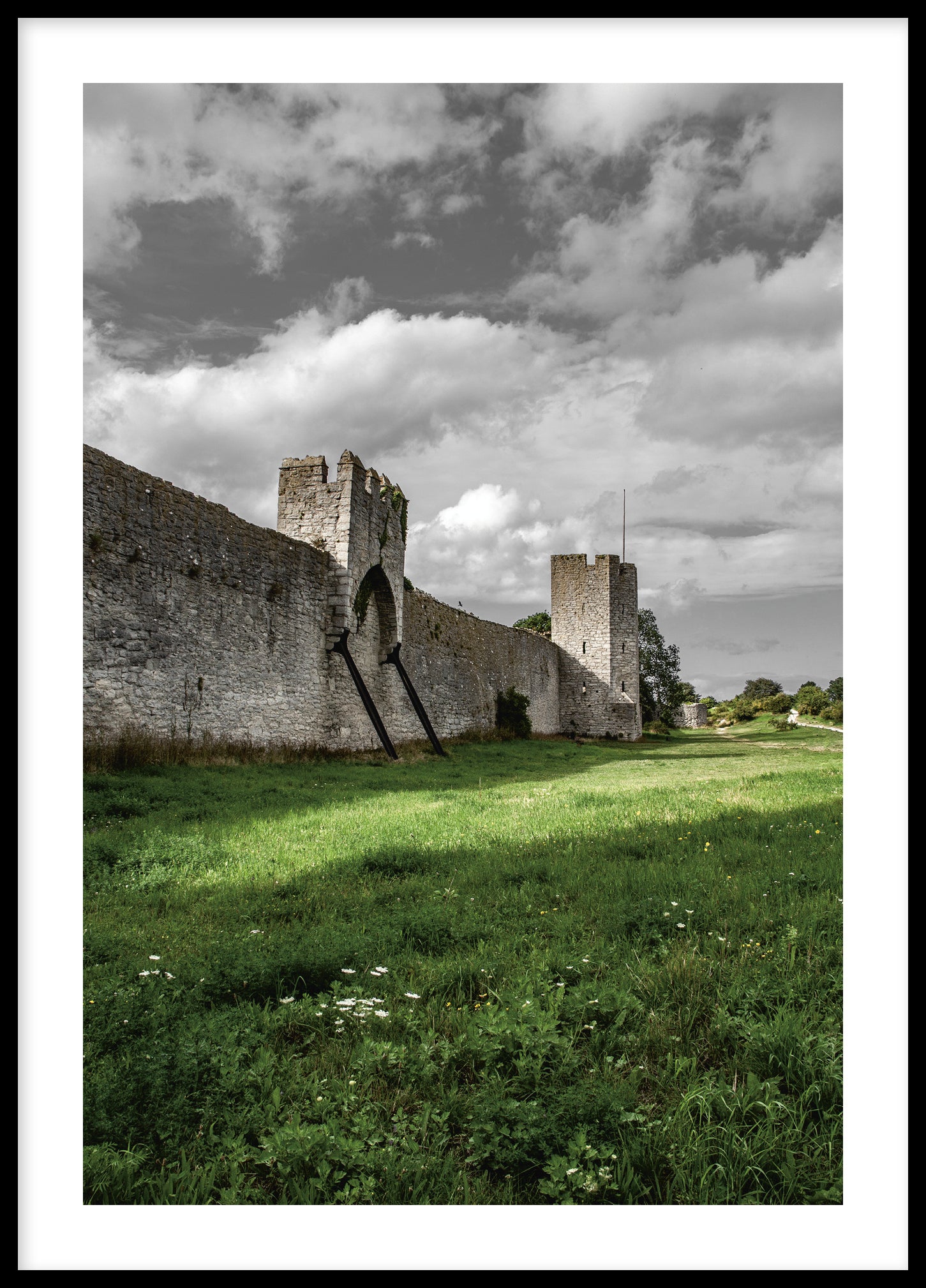 Visby city wall green