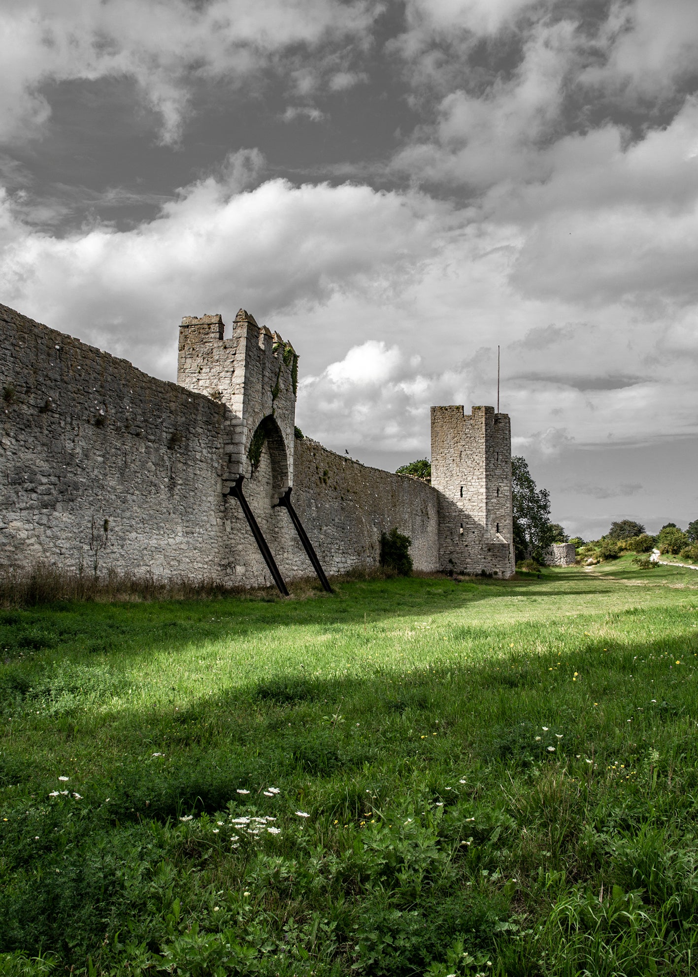 Visby city wall green