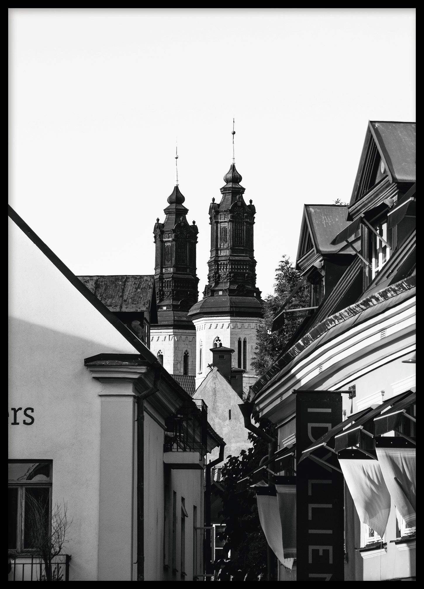 Visby streets BW