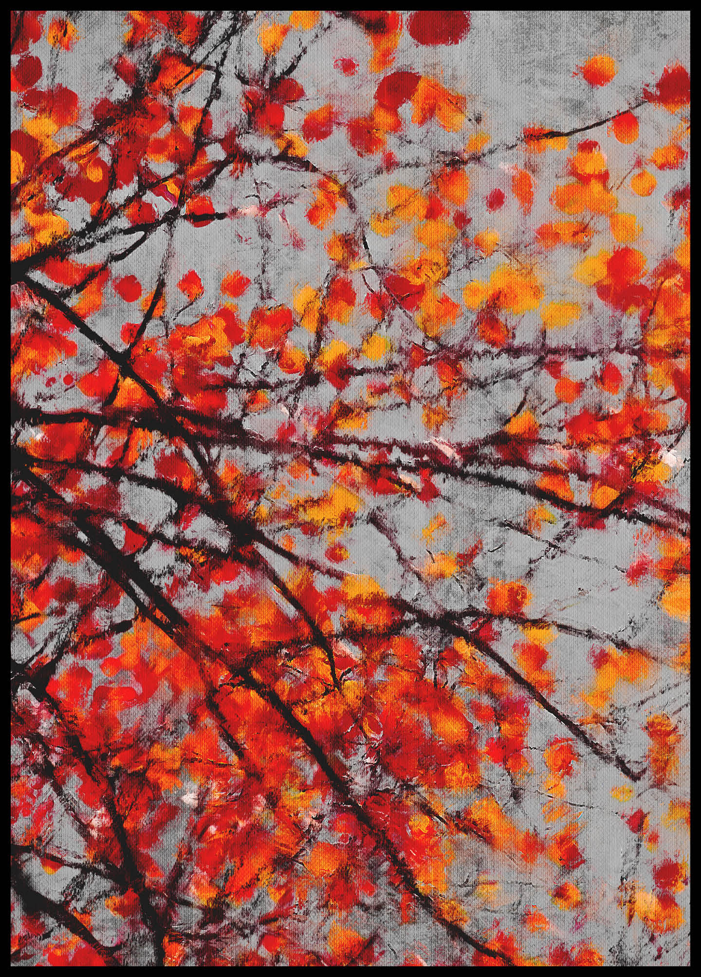 Orange Leaves Art