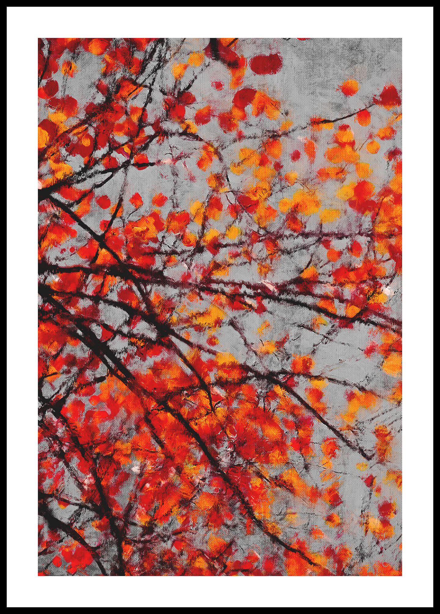 Orange Leaves Art