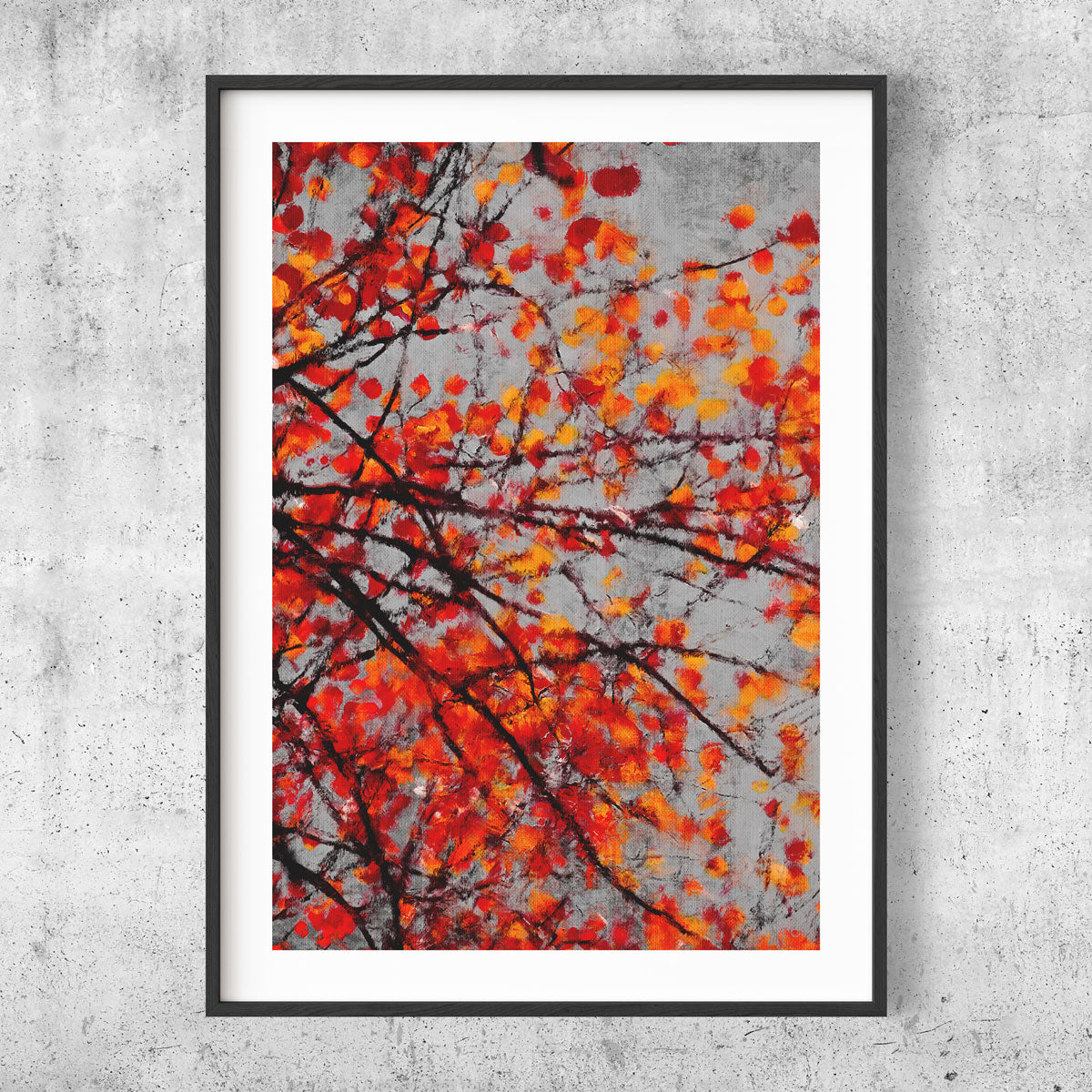 Orange Leaves Art