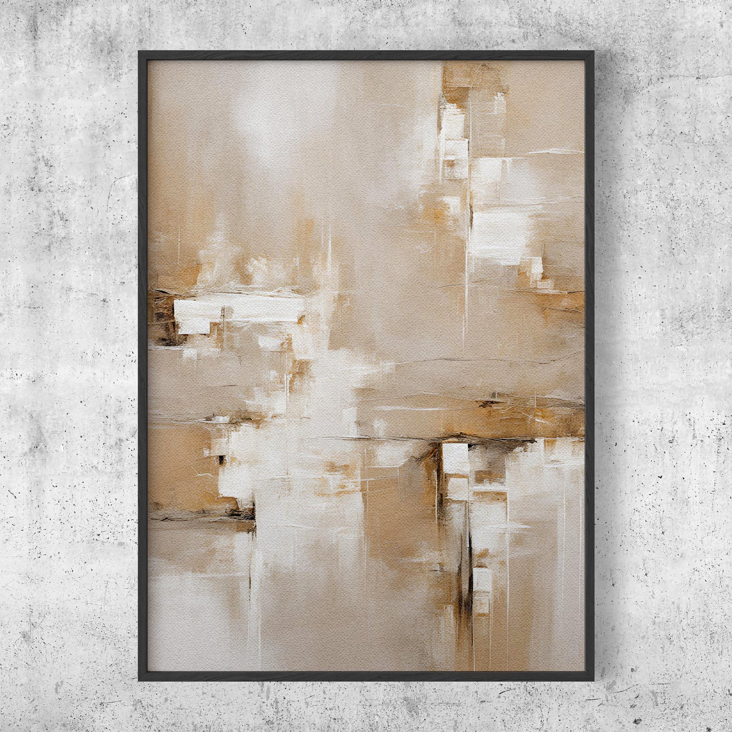 Beige abstract art poster No 1