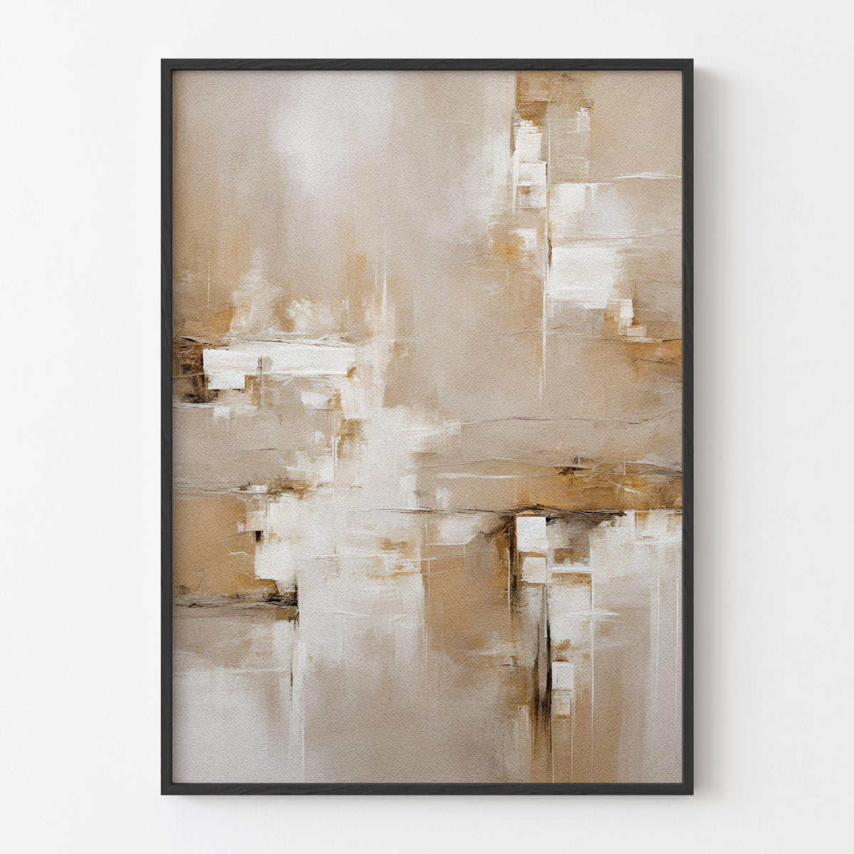 Beige abstract art poster No 1