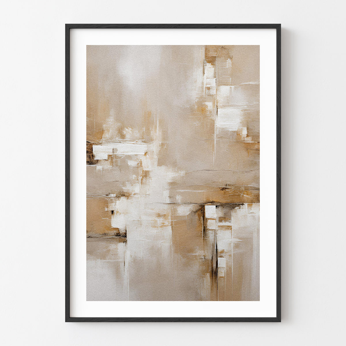 Beige abstract art poster No 1