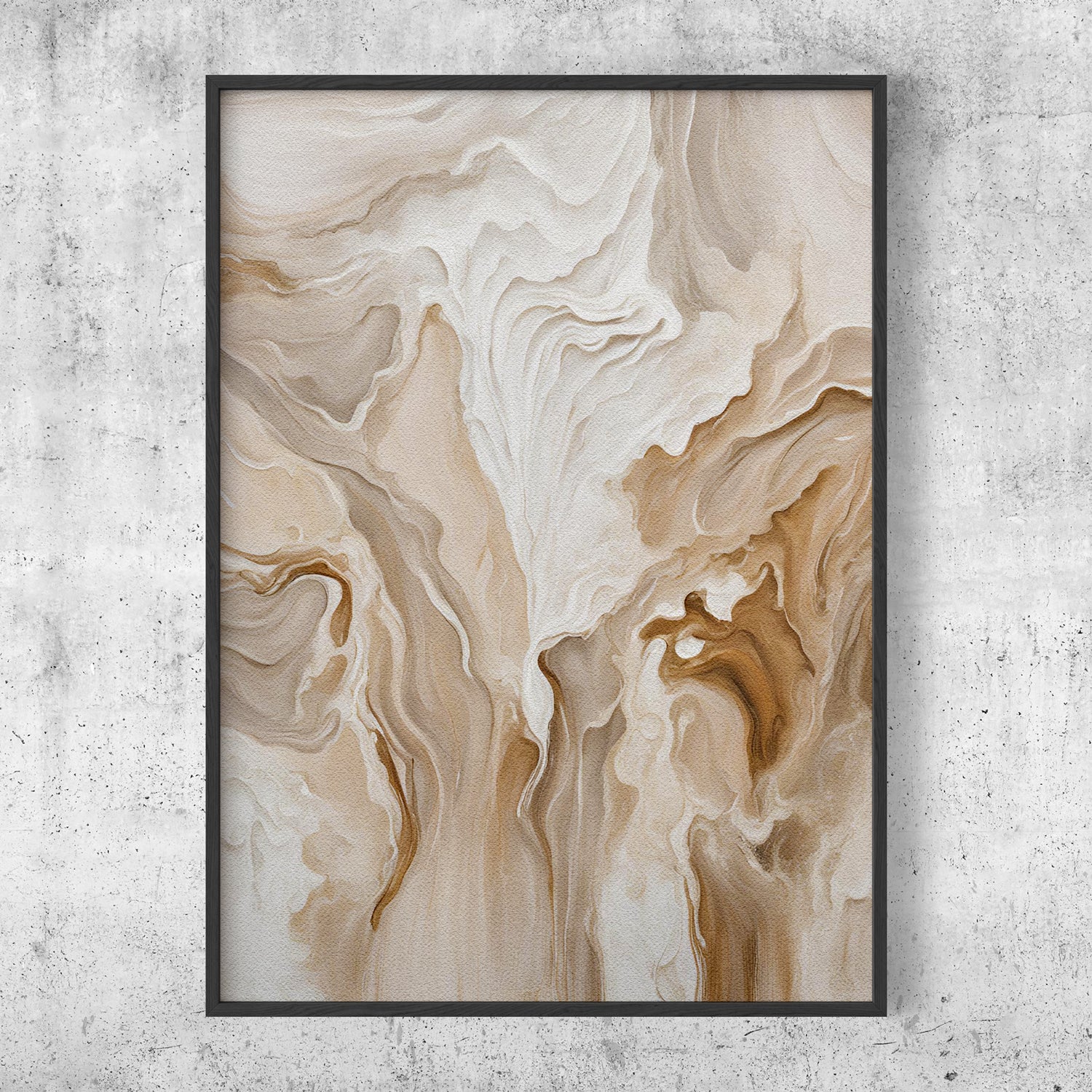 Beige abstract art poster No 2