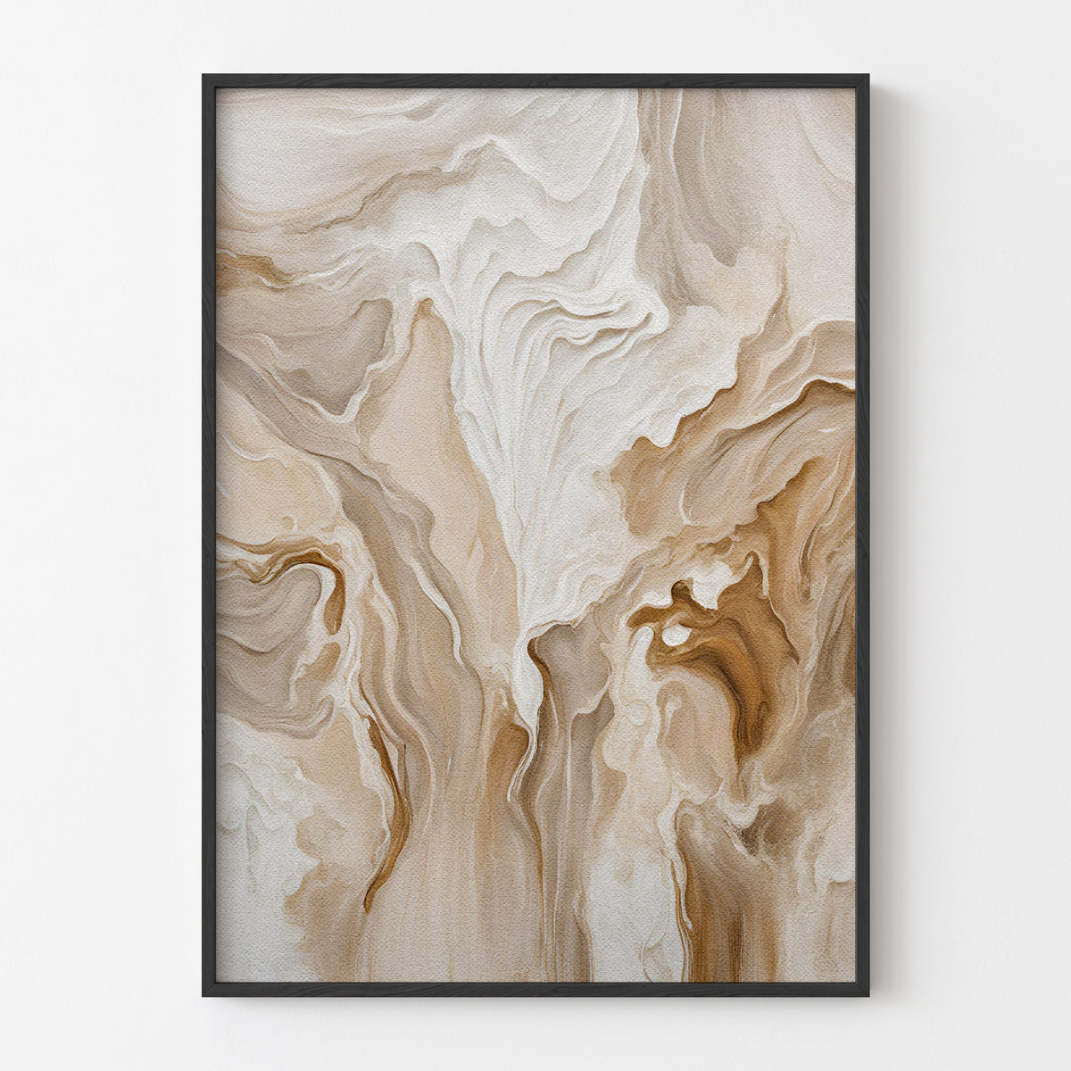 Beige abstract art poster No 2