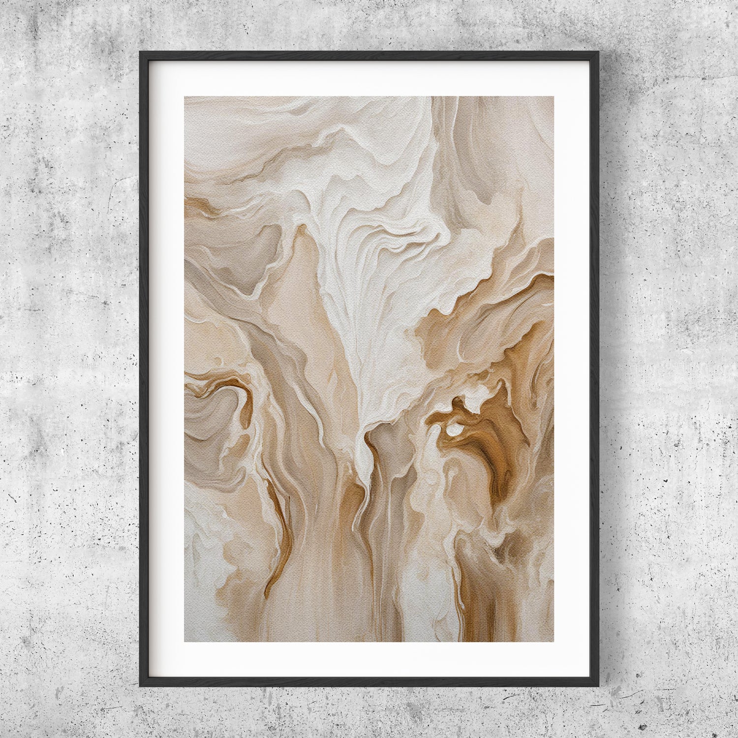 Beige abstract art poster No 2