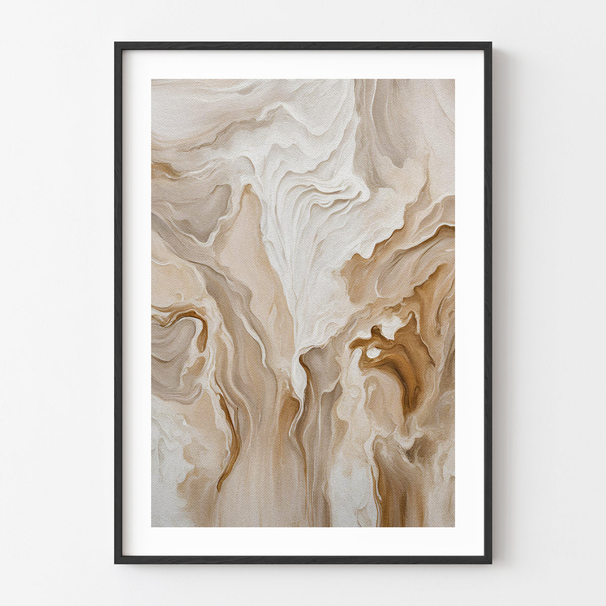 Beige abstract art poster No 2