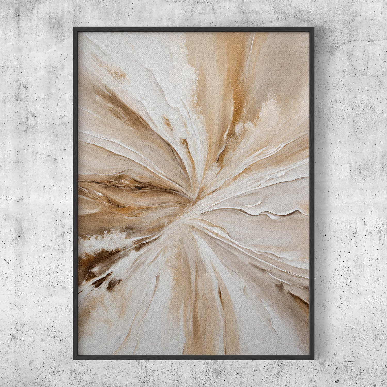 Beige abstract art poster No 3