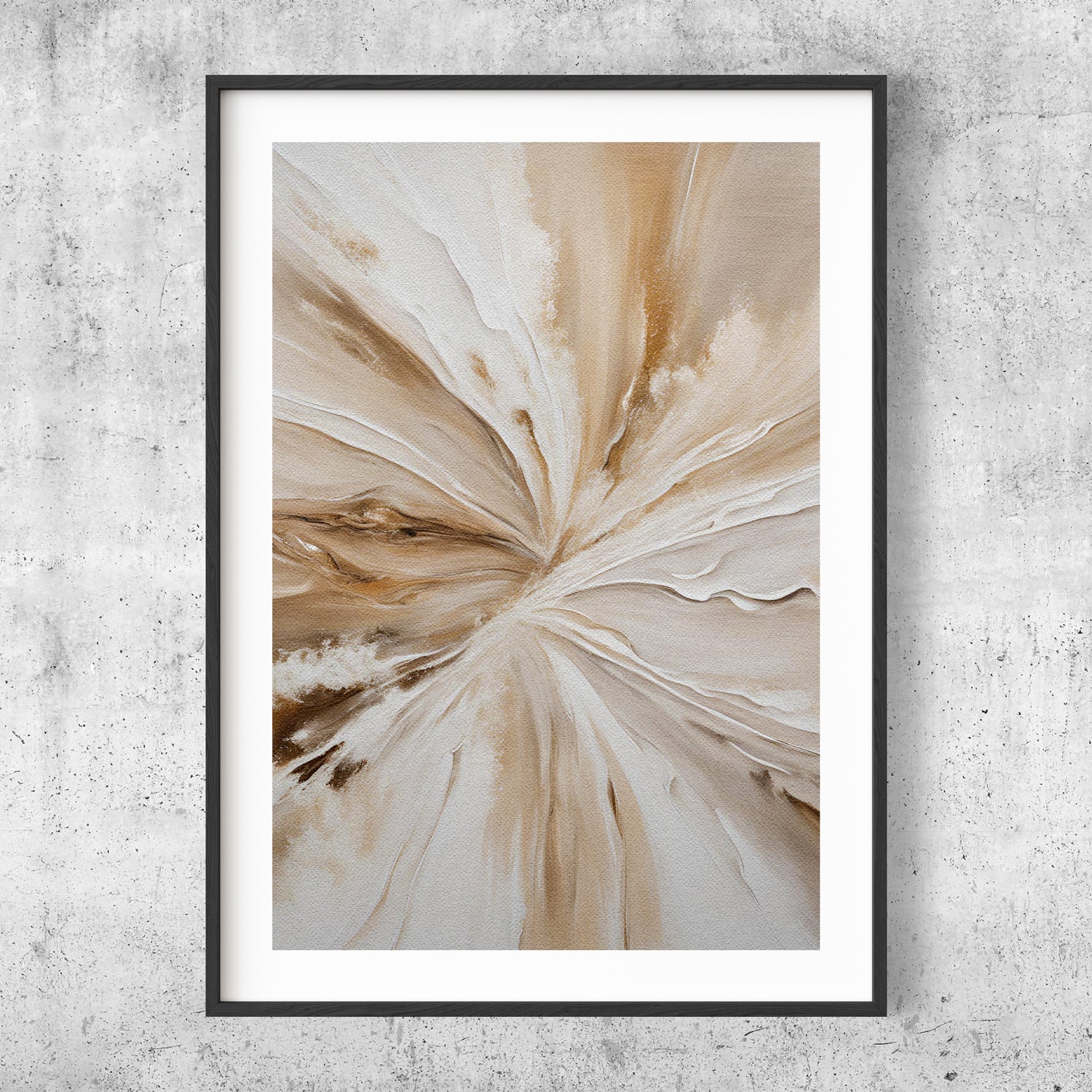 Beige abstract art poster No 3