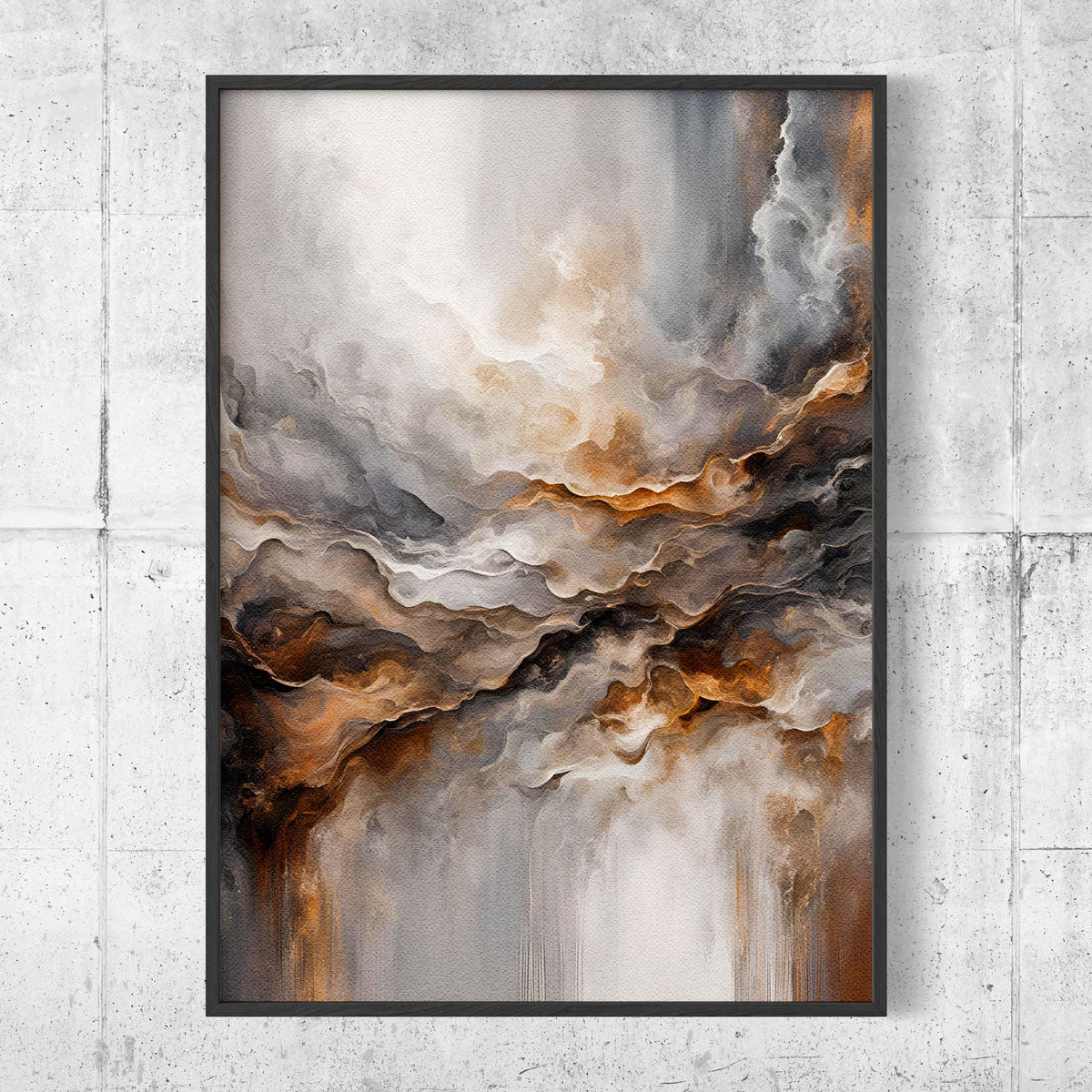 Abstract Art Gray Warm No 3