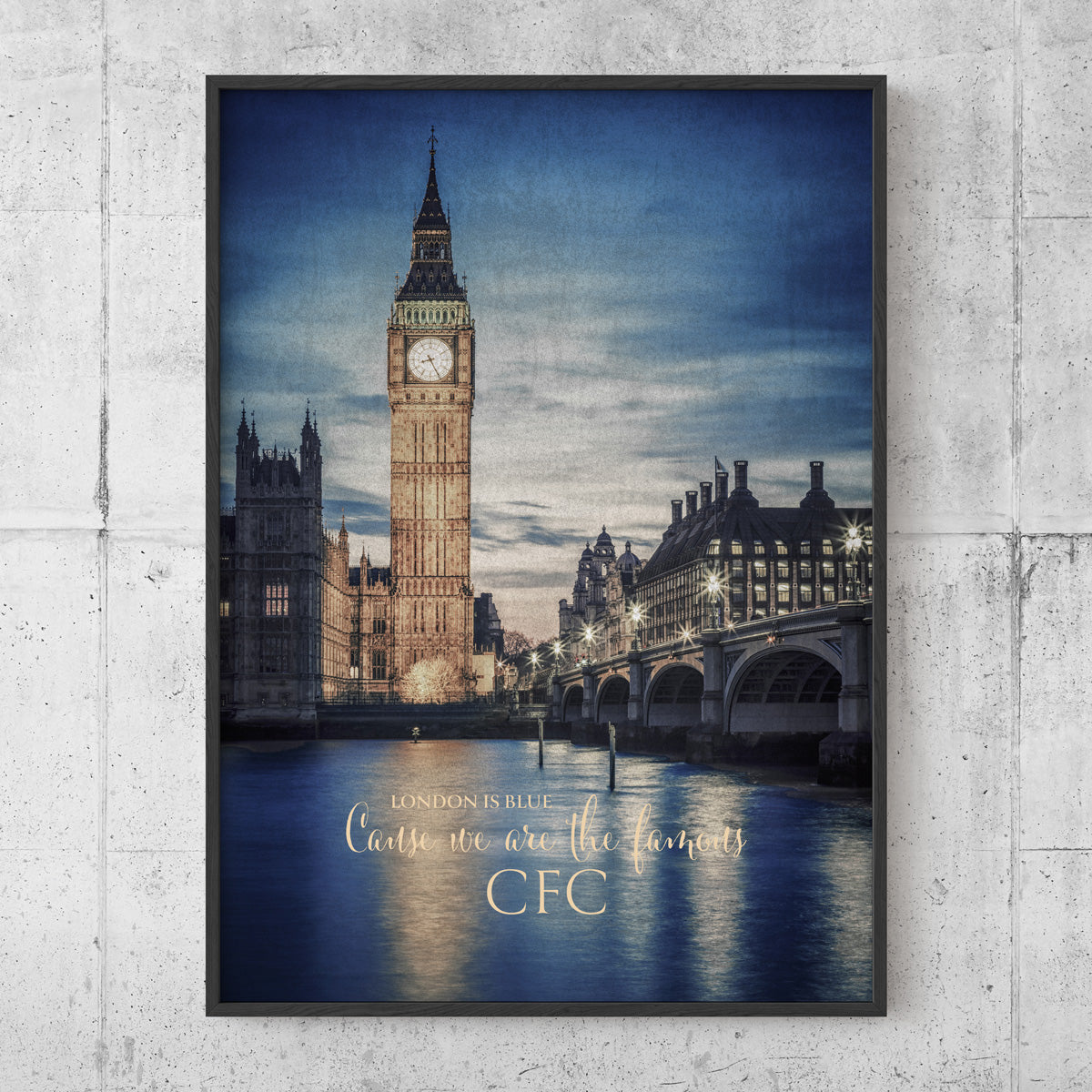 London is blue - Chelsea poster