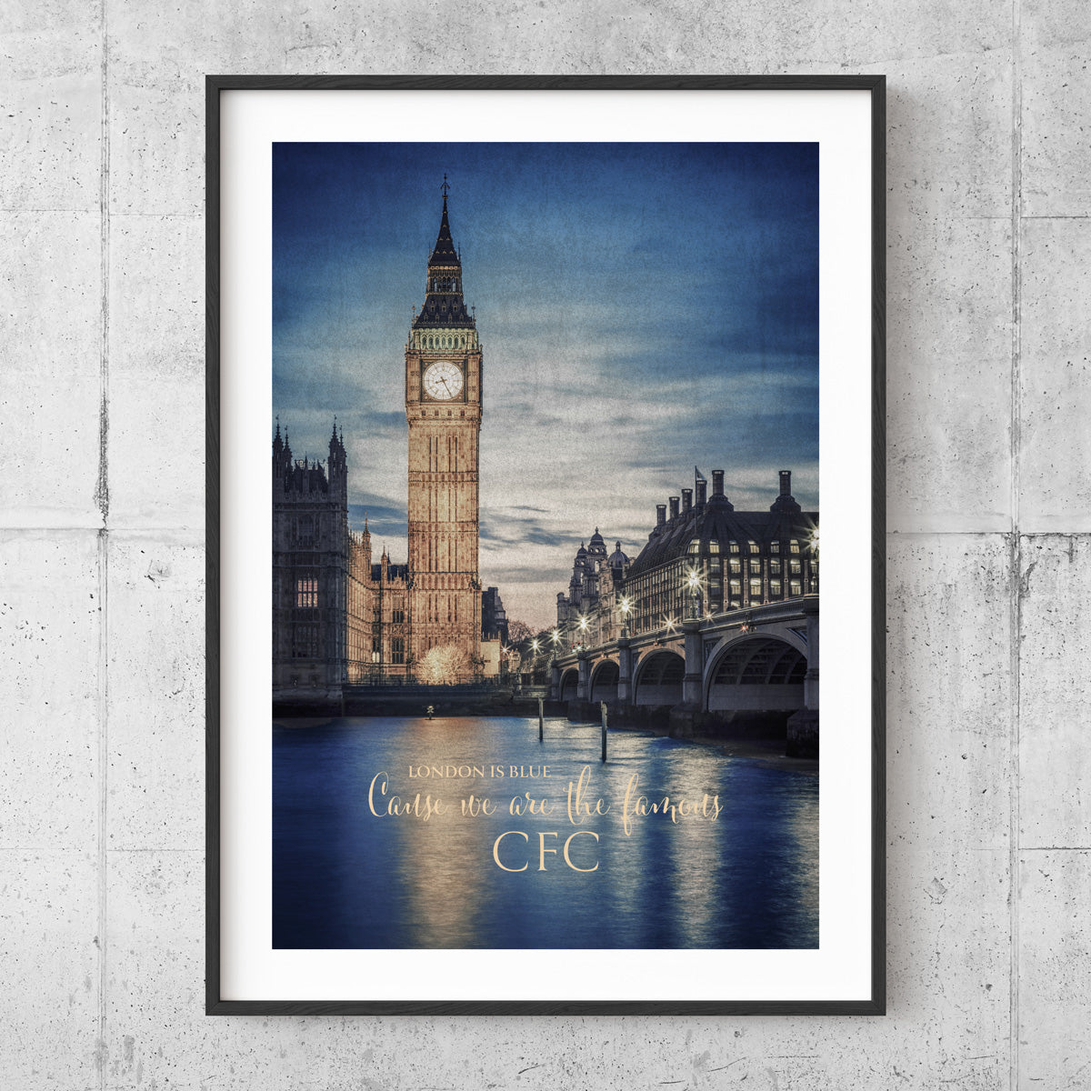 London is blue - Chelsea poster