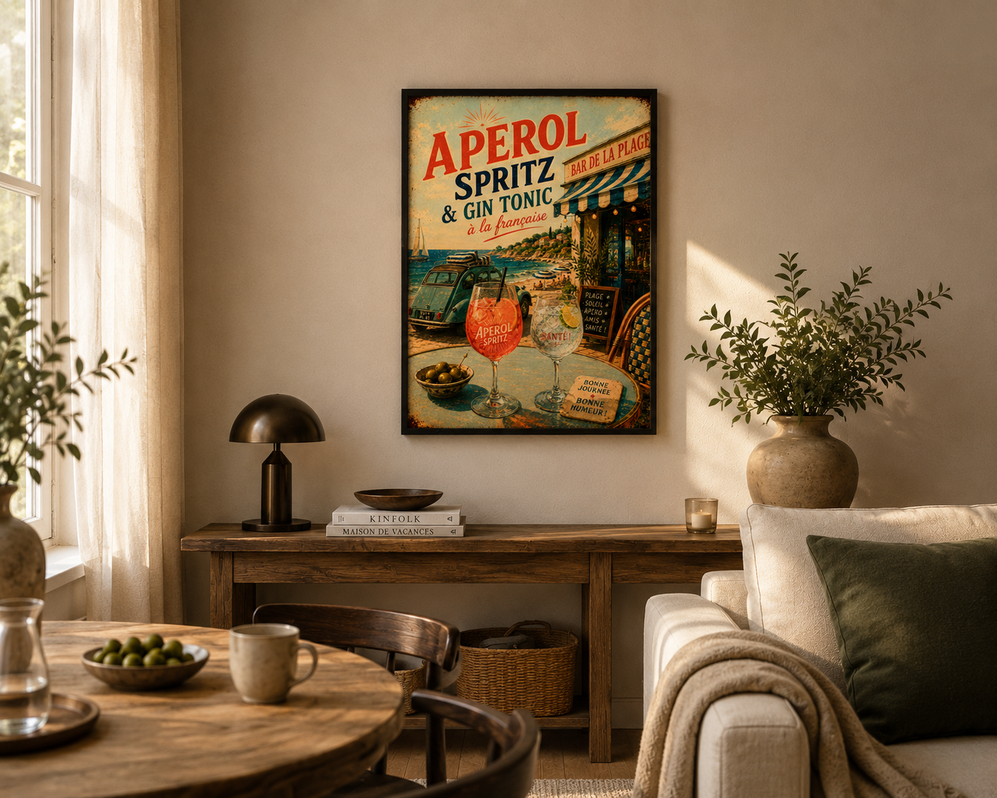 Aperol Spritz & Gin Tonic à la Française - Retro poster