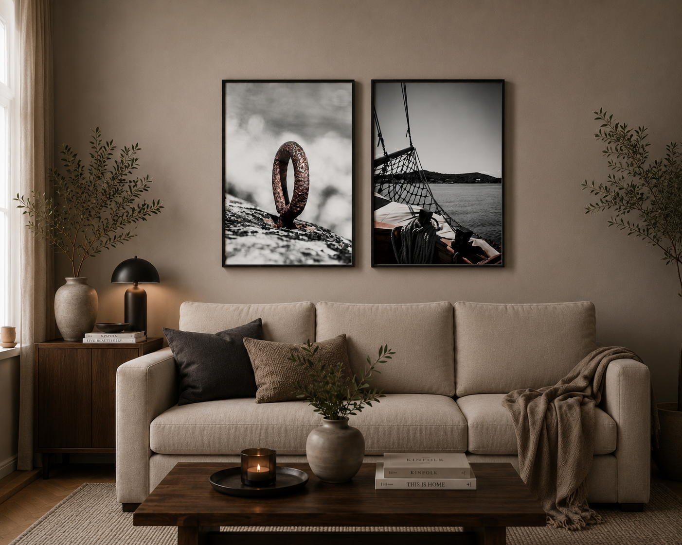 Iron mooring by the sea